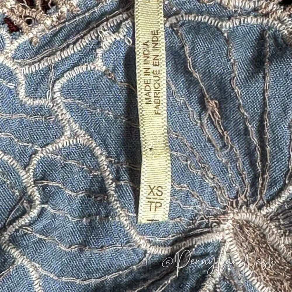 Free People Easy Breezy Henley Top Just Dusk Combo